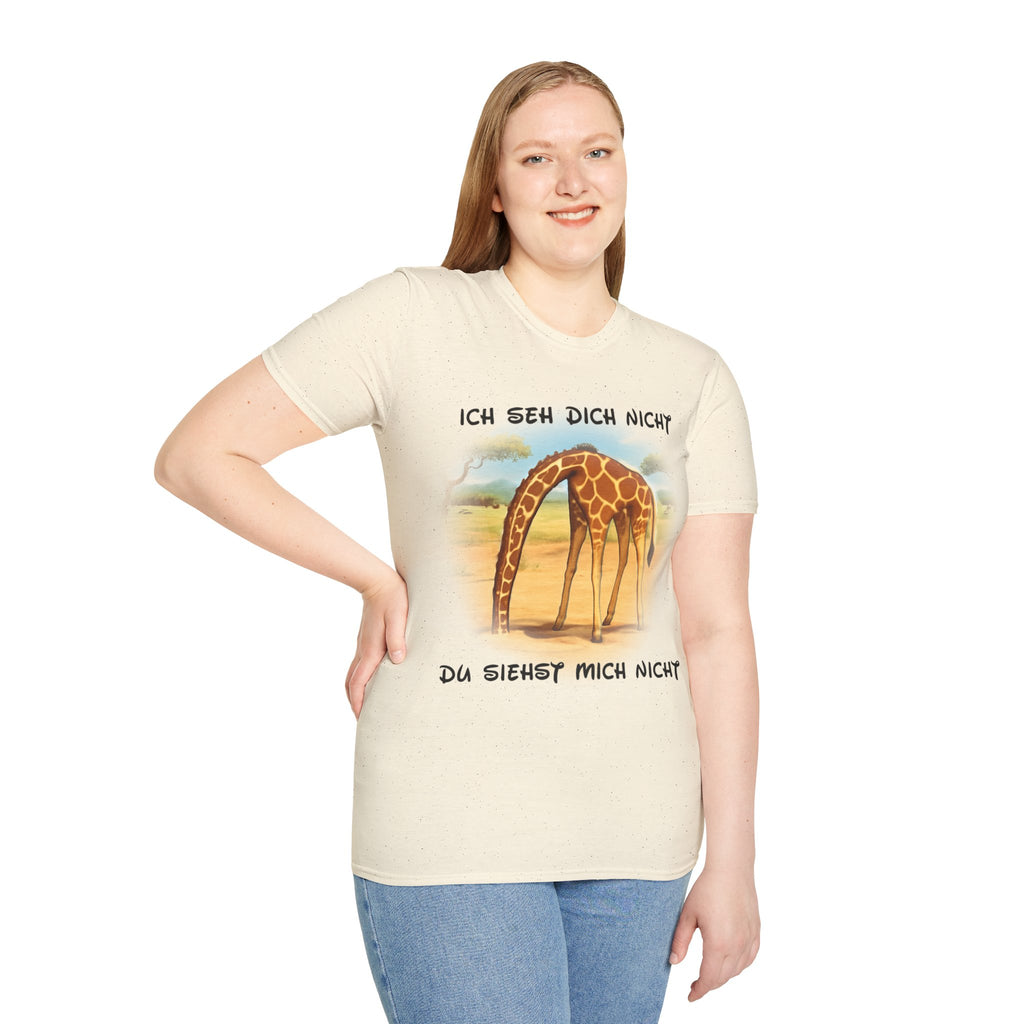 Giraffe „Ich seh dich nicht – Du siehst mich nicht“ T-Shirt | Phönix-Potsdam®