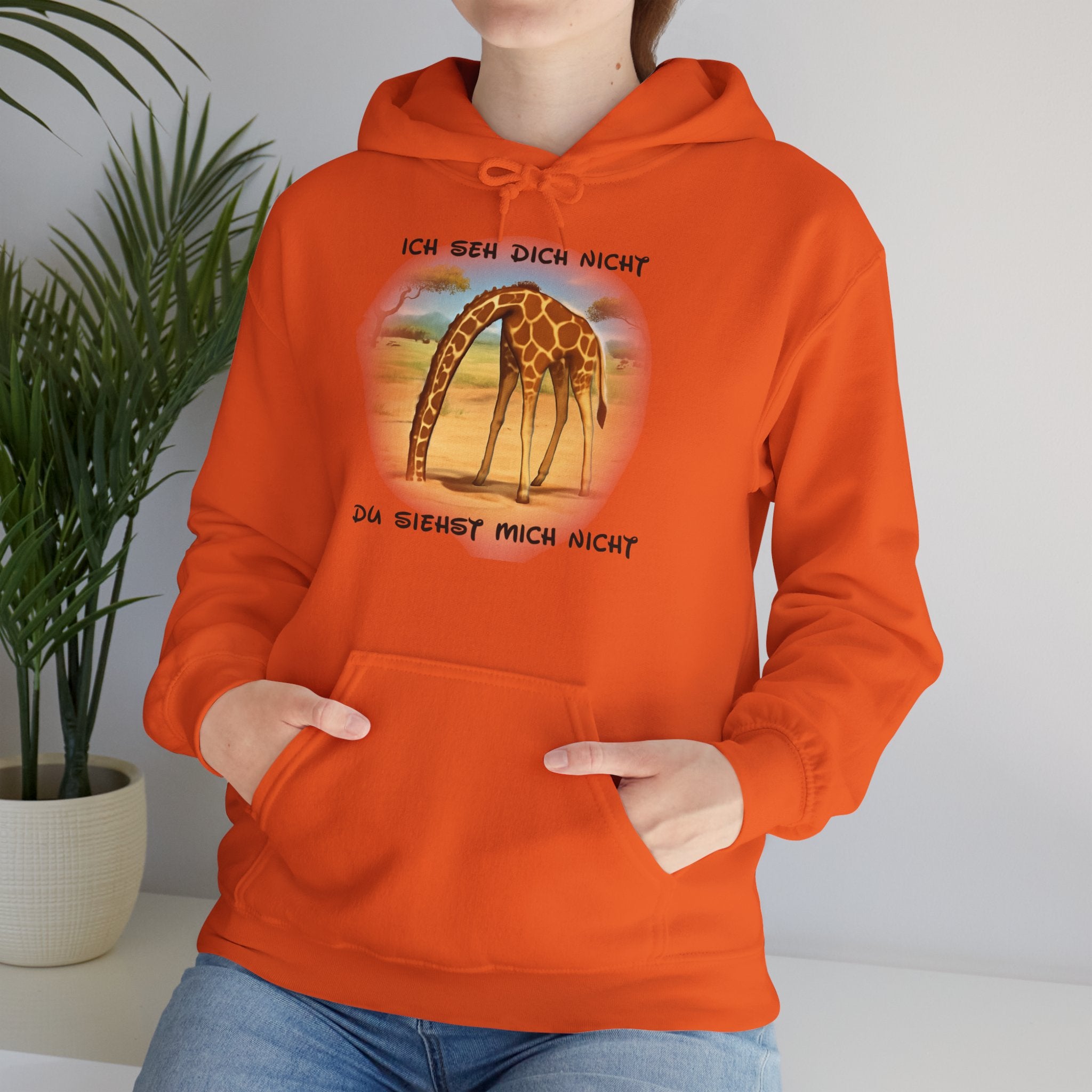 Giraffe Hoodie „Ich seh dich nicht“ | All-Over-Print | Phönix-Potsdam®