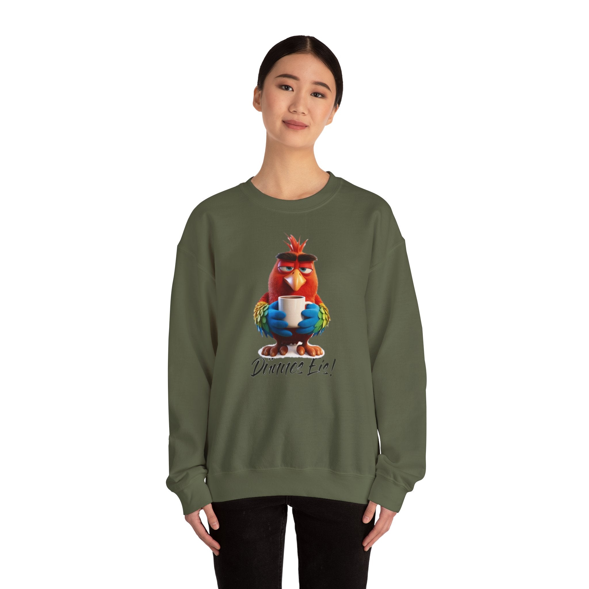 Papagei „Dünnes Eis!“ Sweatshirt | Humor | Phönix-Potsdam®