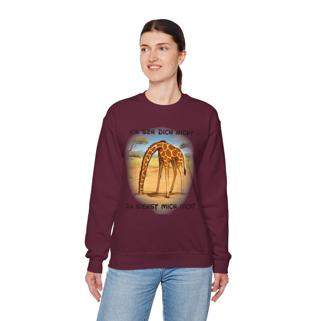 Giraffe Sweatshirt „Ich seh dich nicht“ | All-Over-Print | Phönix-Potsdam®