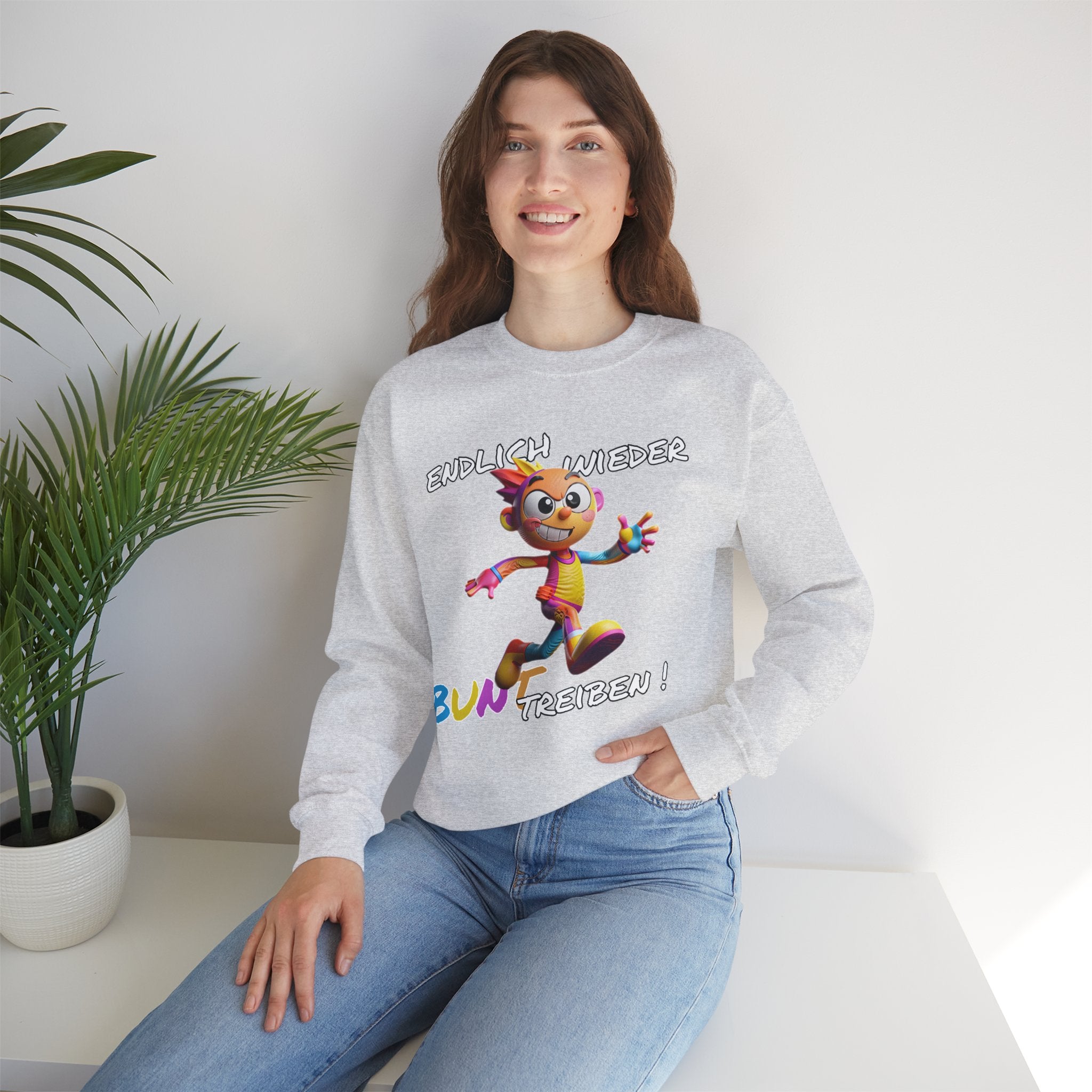 Sweatshirt „Endlich wieder BUNT treiben!“ | Humor | Phönix-Potsdam®