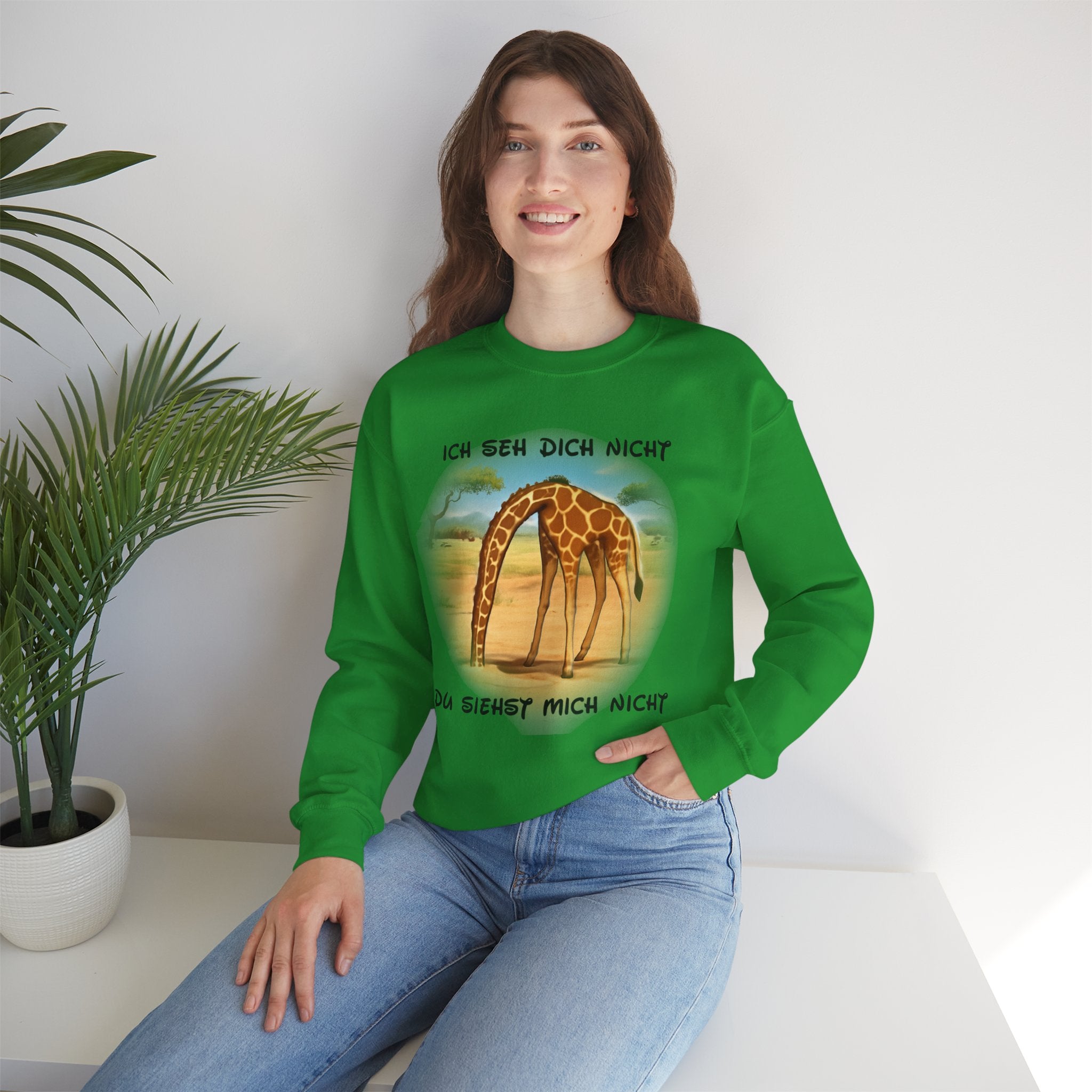 Giraffe Sweatshirt „Ich seh dich nicht“ | All-Over-Print | Phönix-Potsdam®