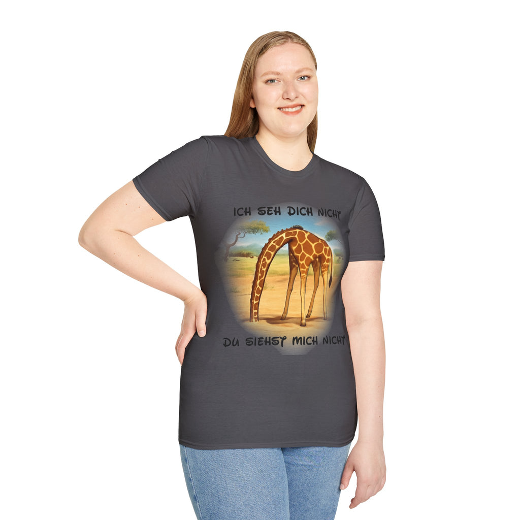 Giraffe „Ich seh dich nicht – Du siehst mich nicht“ T-Shirt | Phönix-Potsdam®