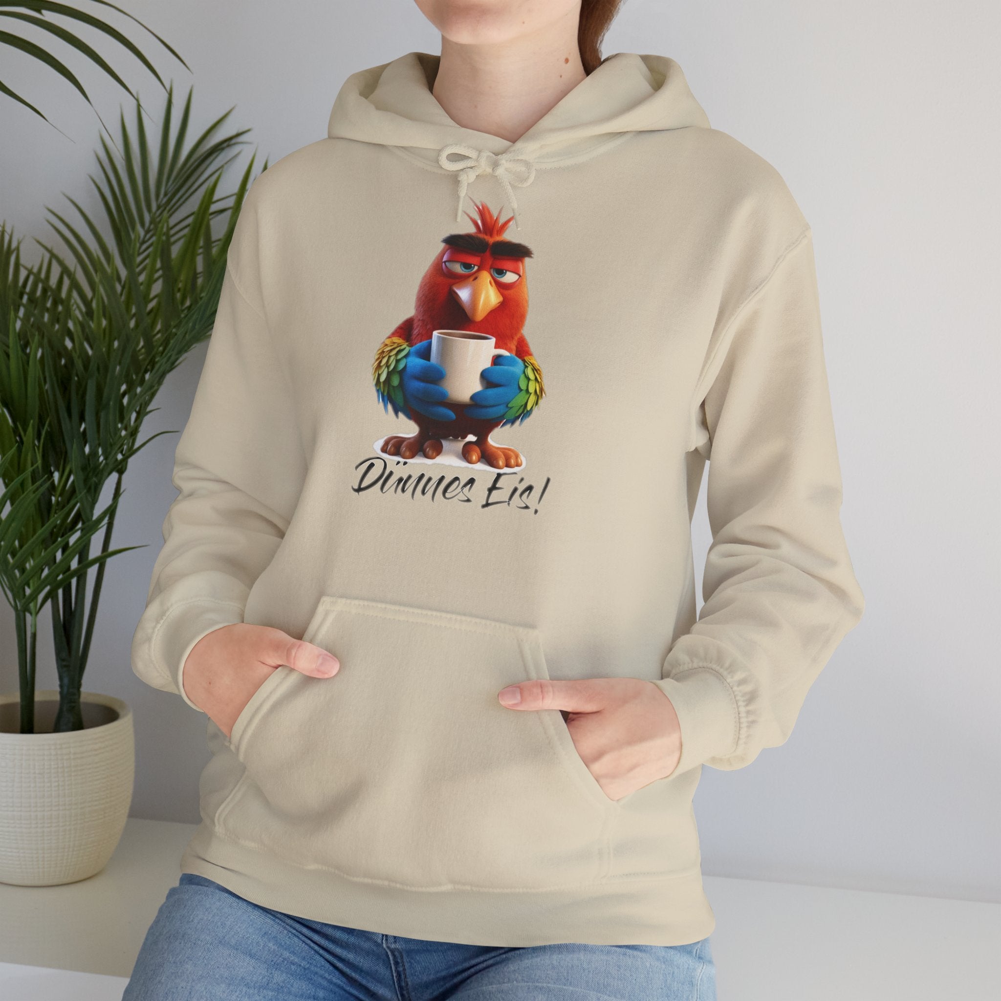 Papagei „Dünnes Eis!“ Hoodie | Humor | Phönix-Potsdam®