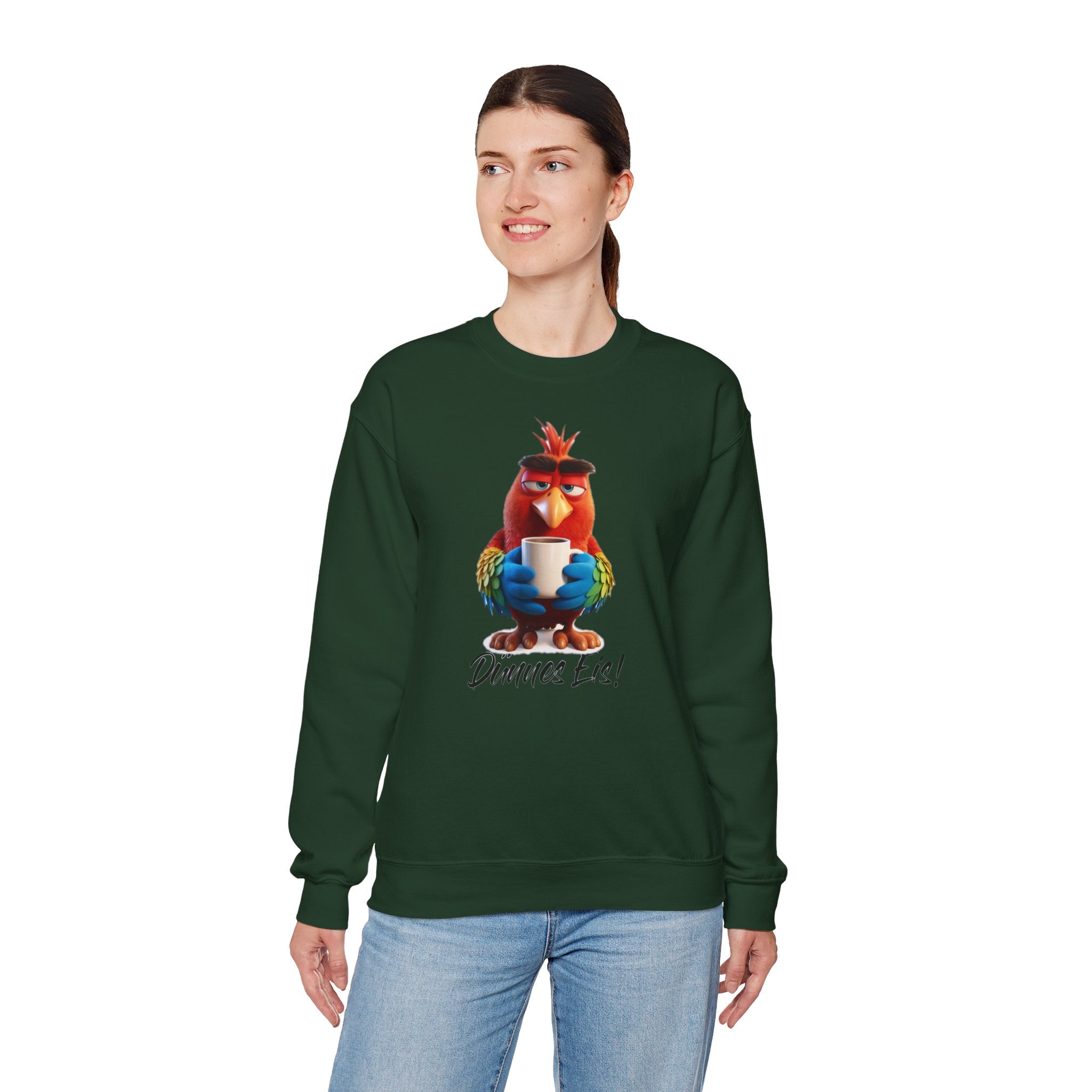 Papagei „Dünnes Eis!“ Sweatshirt | Humor | Phönix-Potsdam®
