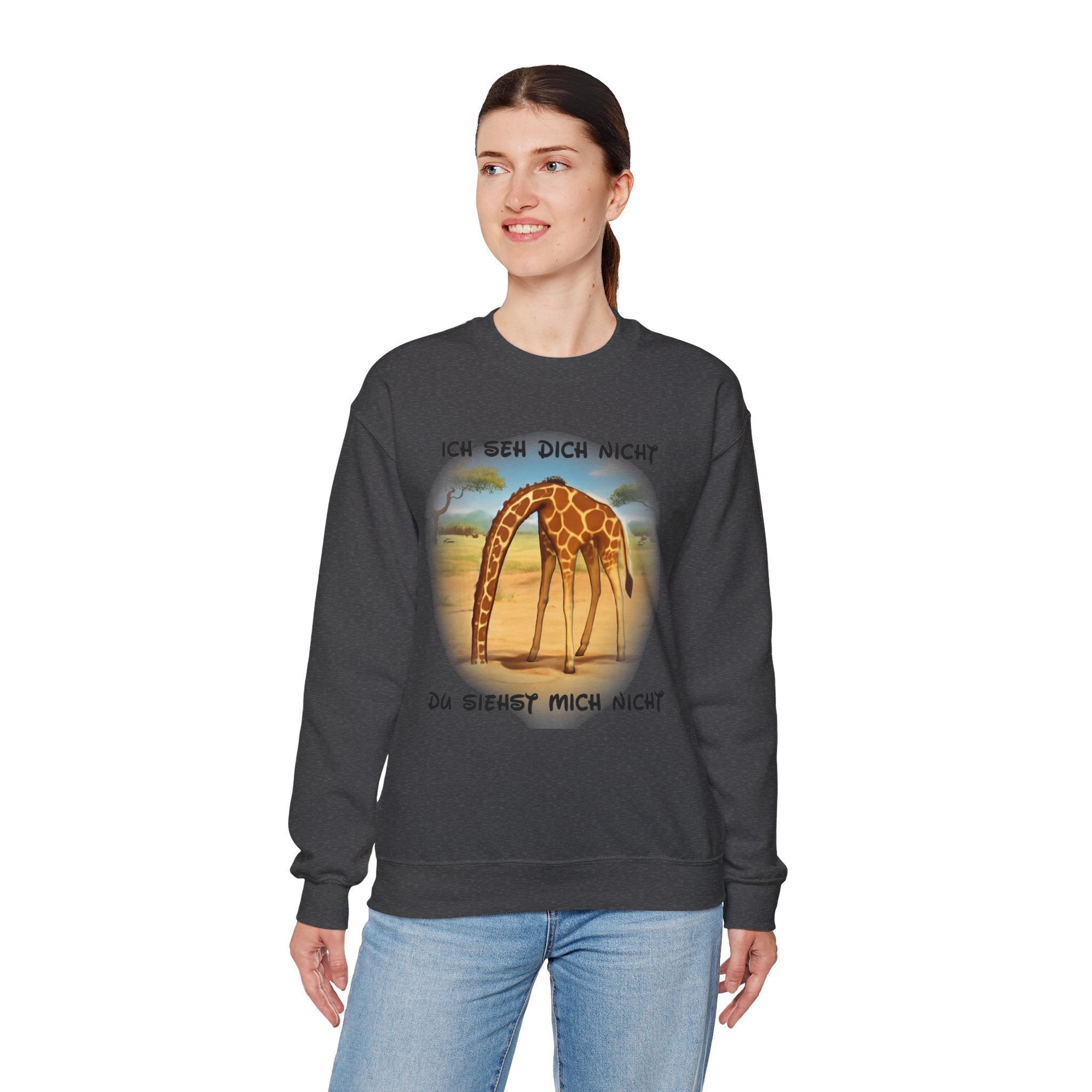 Giraffe Sweatshirt „Ich seh dich nicht“ | All-Over-Print | Phönix-Potsdam®