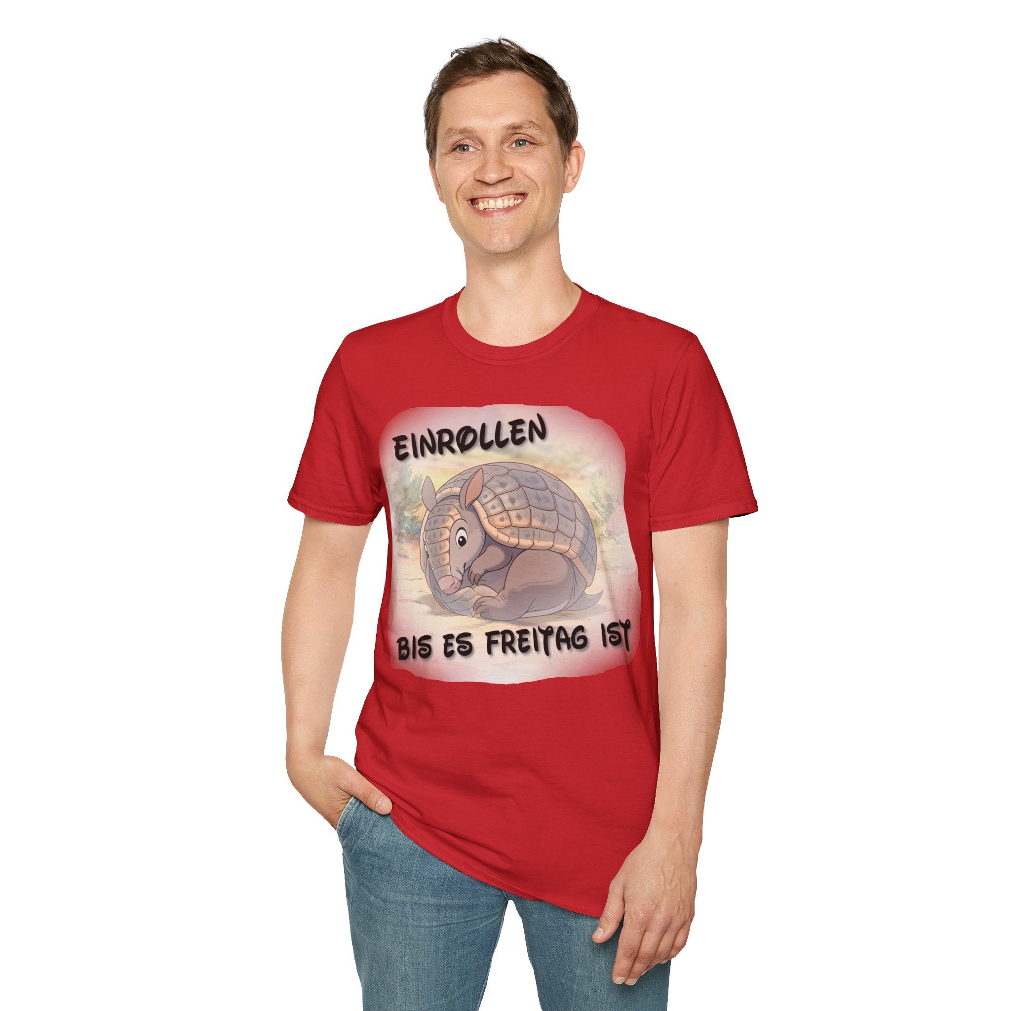 Gürteltier „Einrollen bis es Freitag ist“ T-Shirt | Phönix-Potsdam®