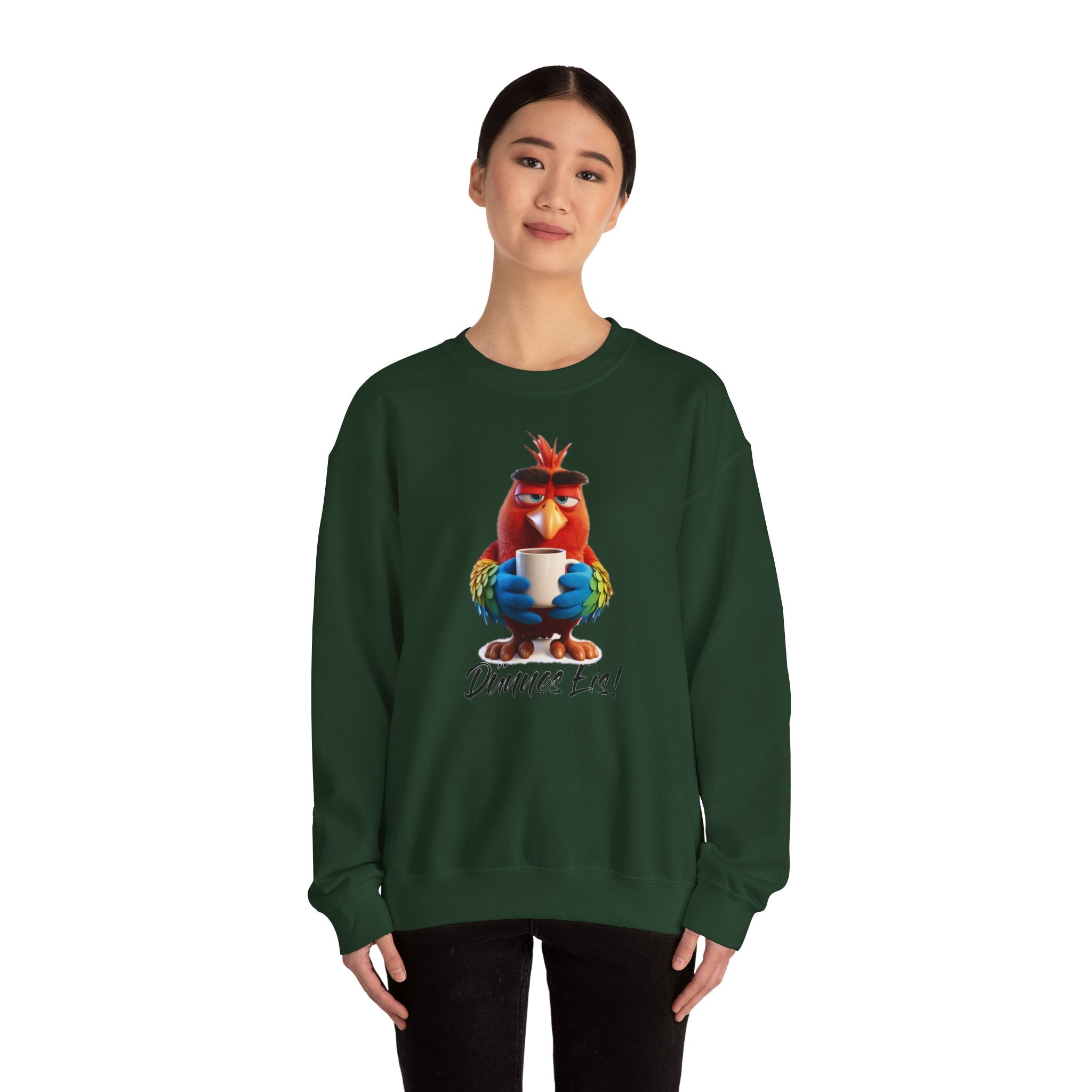 Papagei „Dünnes Eis!“ Sweatshirt | Humor | Phönix-Potsdam®
