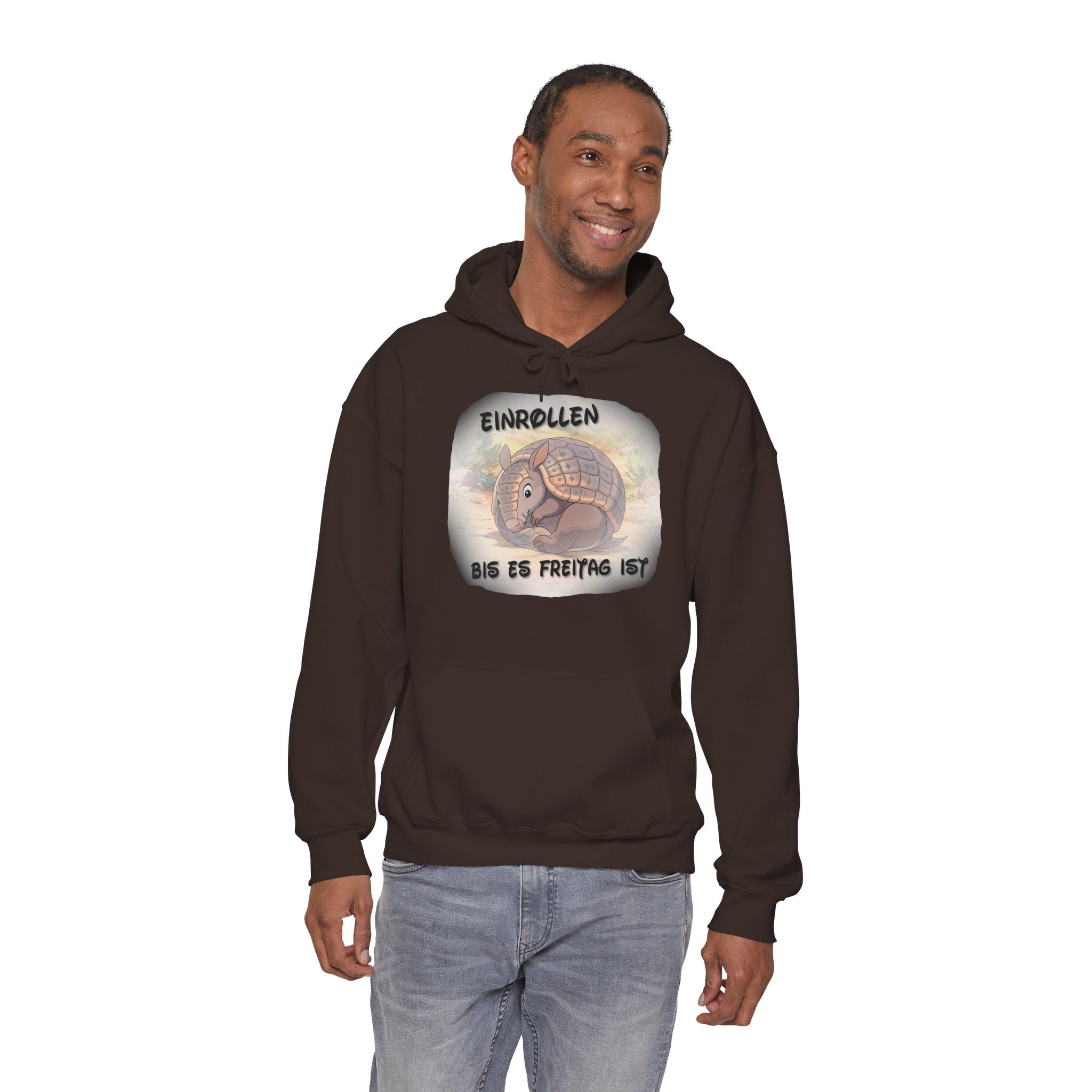 Gürteltier „Einrollen bis es Freitag ist“ Hoodie | Phönix-Potsdam®
