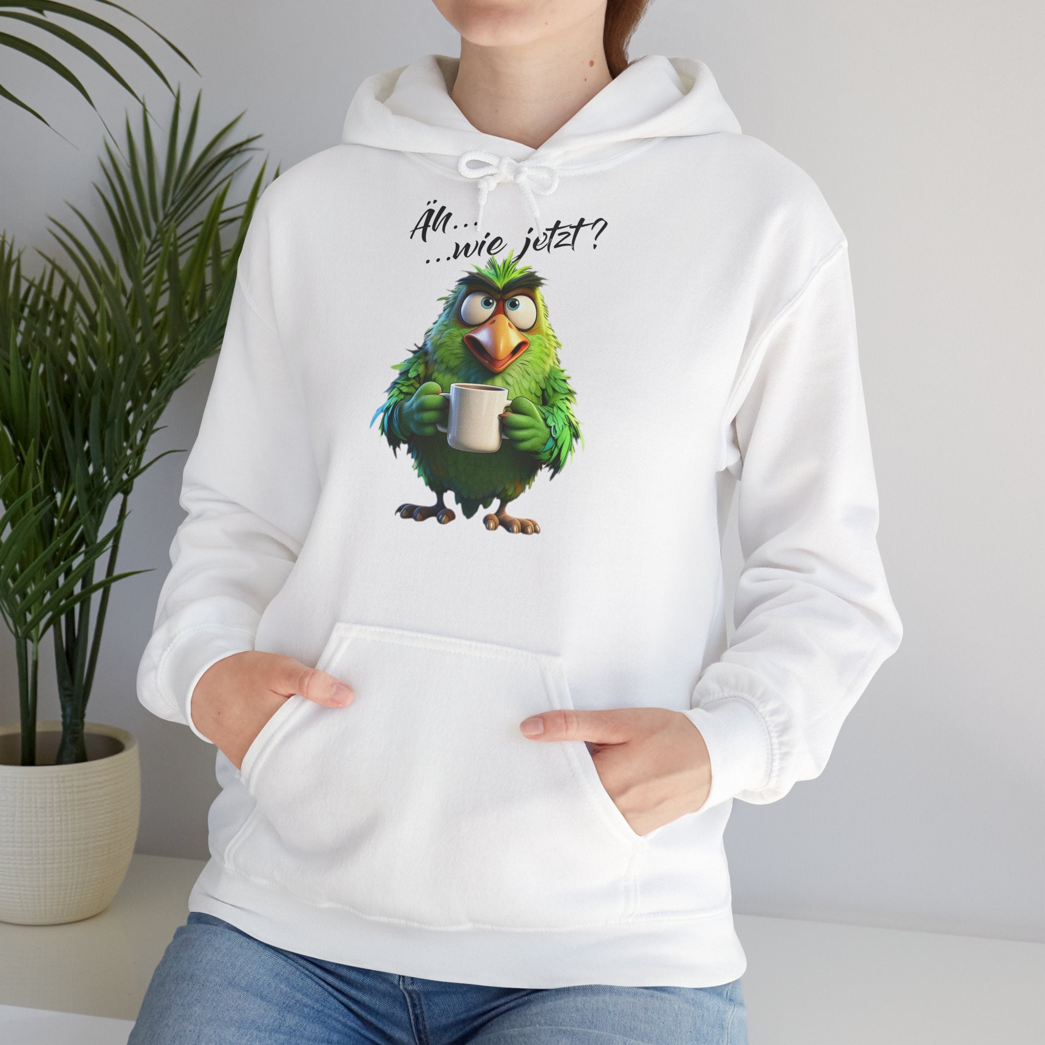 Papagei „Äh...wie jetzt?“ Hoodie | Humor | Phönix-Potsdam®
