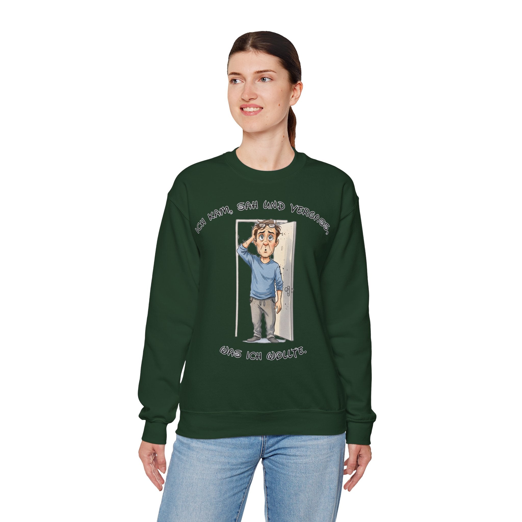 Ich kam, sah und vergaß Sweatshirt | Karikatur | Phönix-Potsdam®