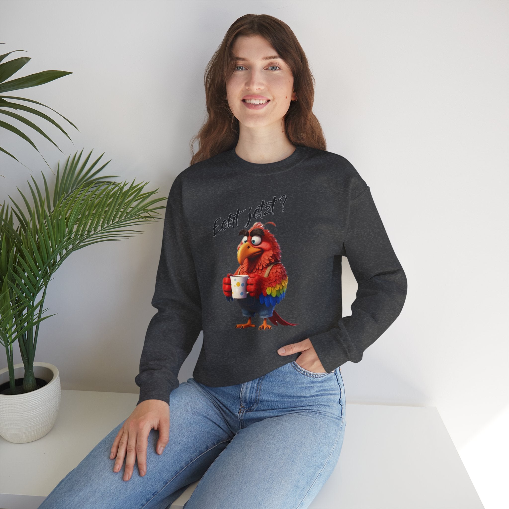 Papagei „Echt jetzt?“ Sweatshirt | Humor | Phönix-Potsdam®