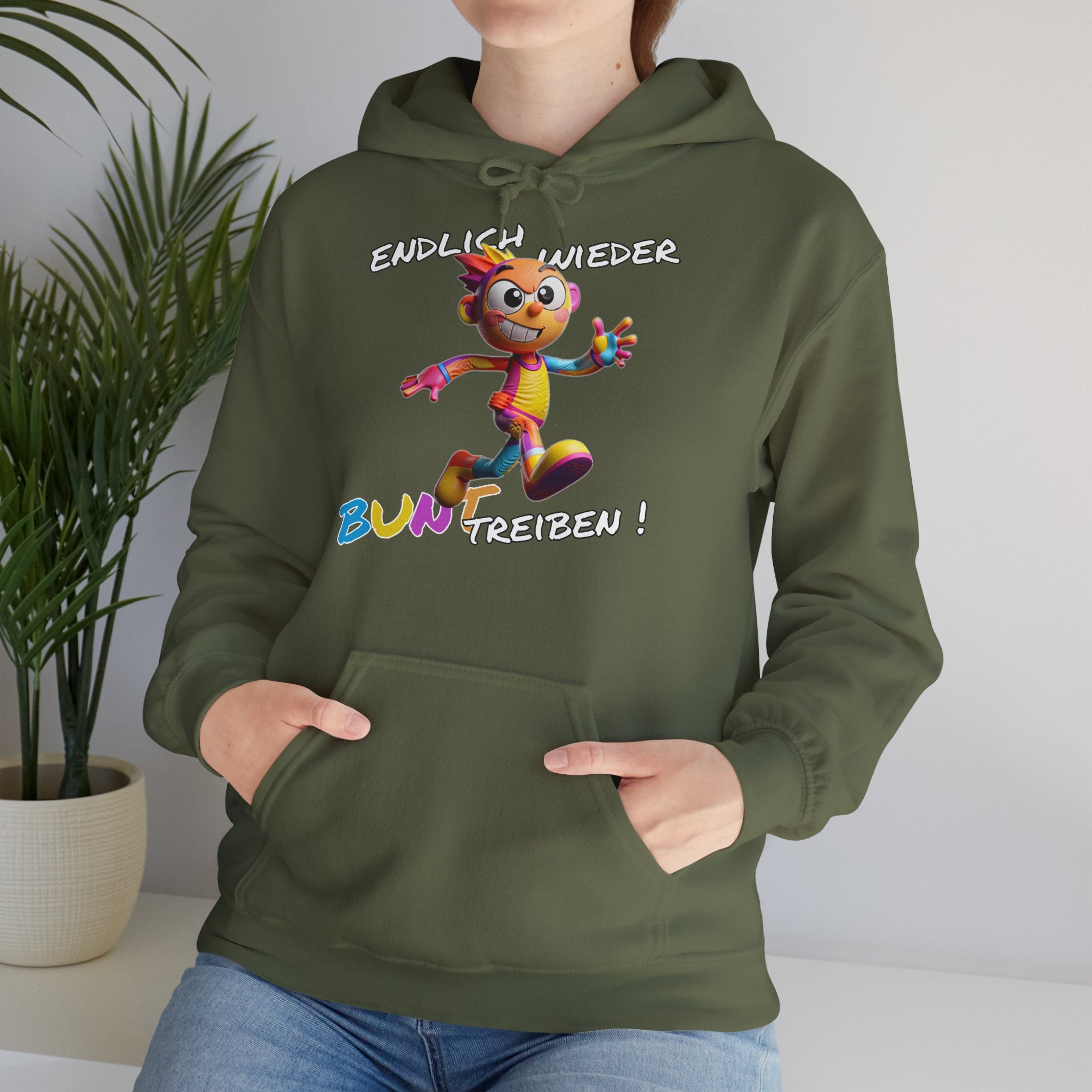 Hoodie „Endlich wieder BUNT treiben!“ | Humor | Phönix-Potsdam®