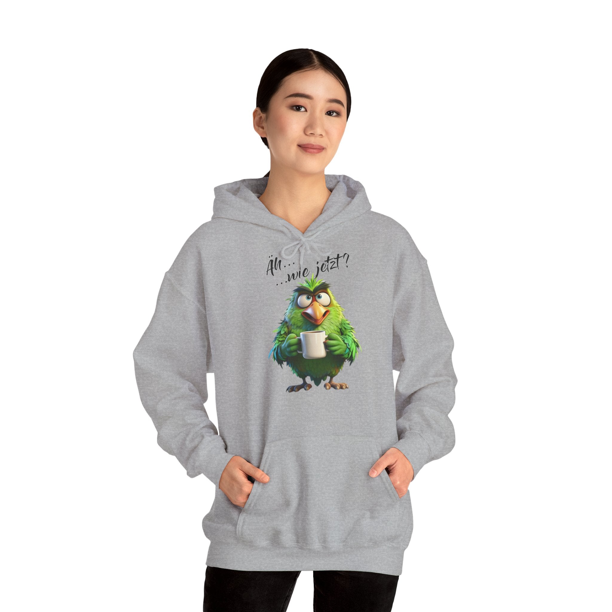Papagei „Äh...wie jetzt?“ Hoodie | Humor | Phönix-Potsdam®