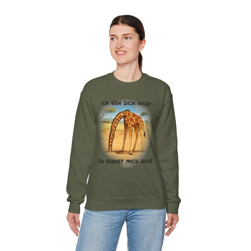 Giraffe Sweatshirt „Ich seh dich nicht“ | All-Over-Print | Phönix-Potsdam®