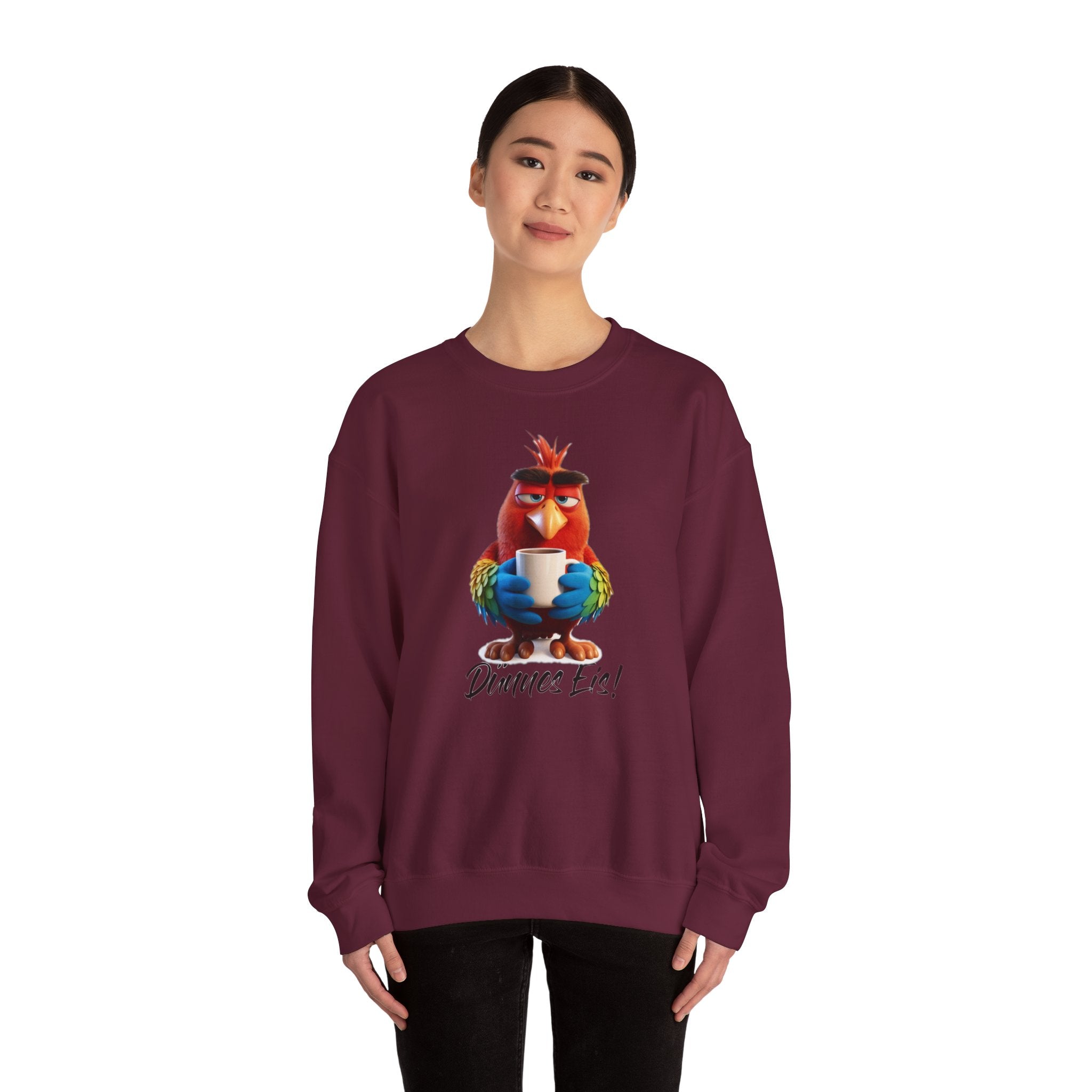 Papagei „Dünnes Eis!“ Sweatshirt | Humor | Phönix-Potsdam®