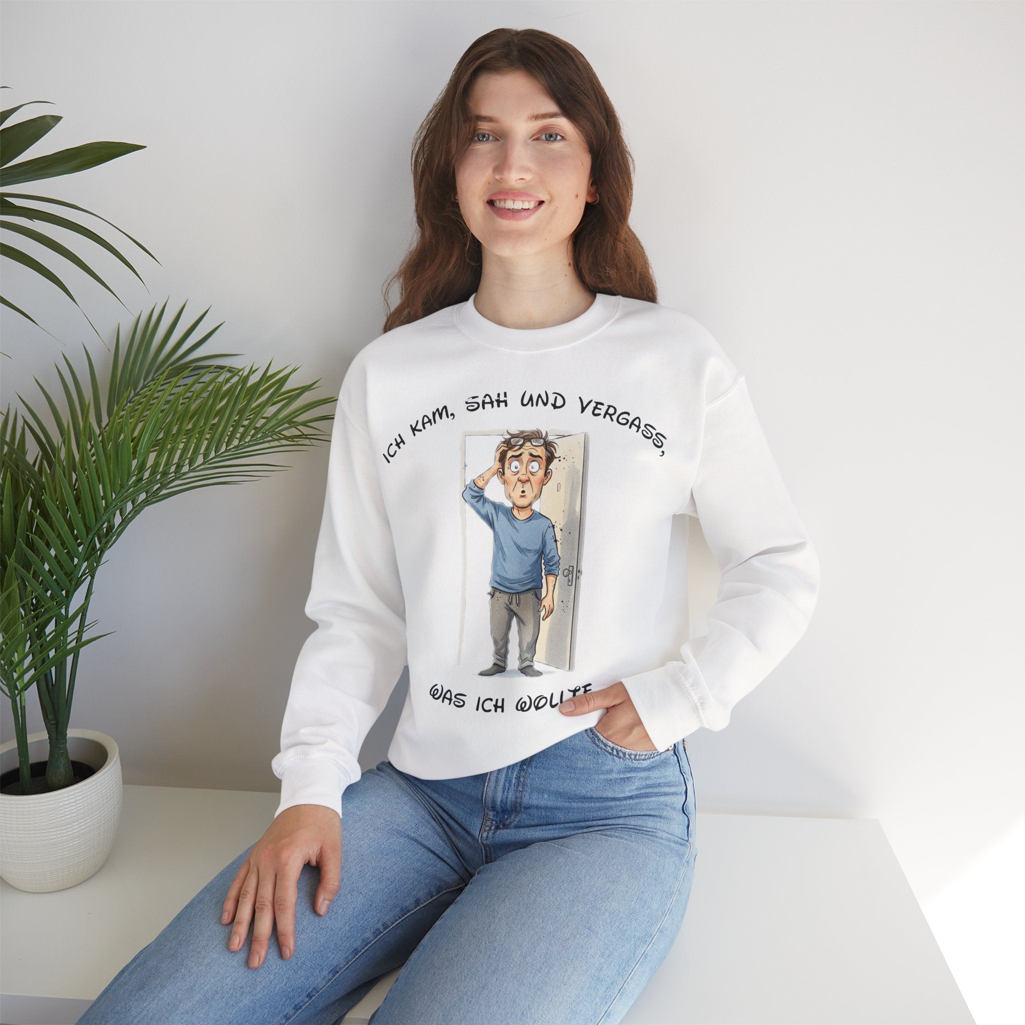 Ich kam, sah und vergaß Sweatshirt | Karikatur | Phönix-Potsdam®