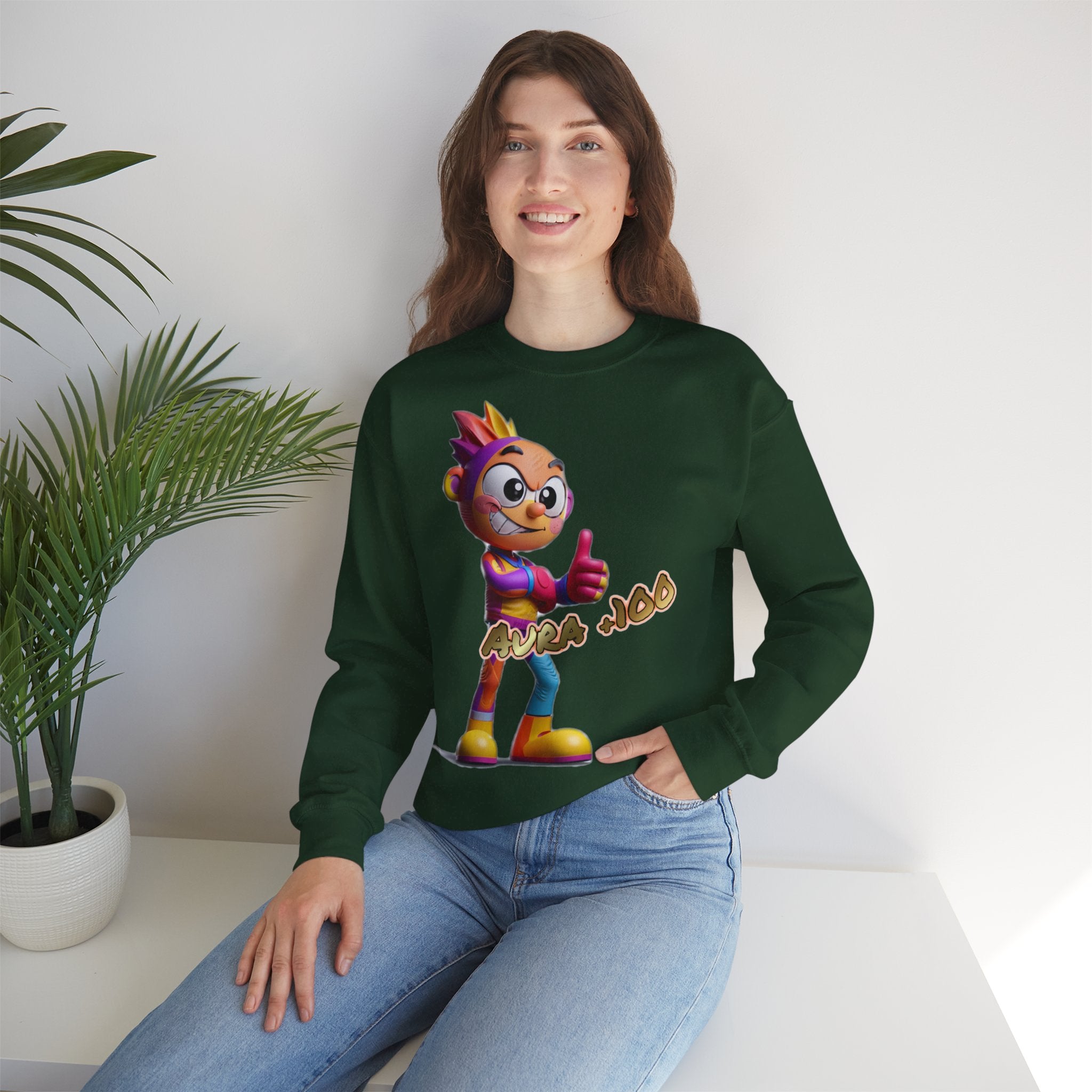 Sweatshirt „Aura +100“ | Humor | Phönix-Potsdam®
