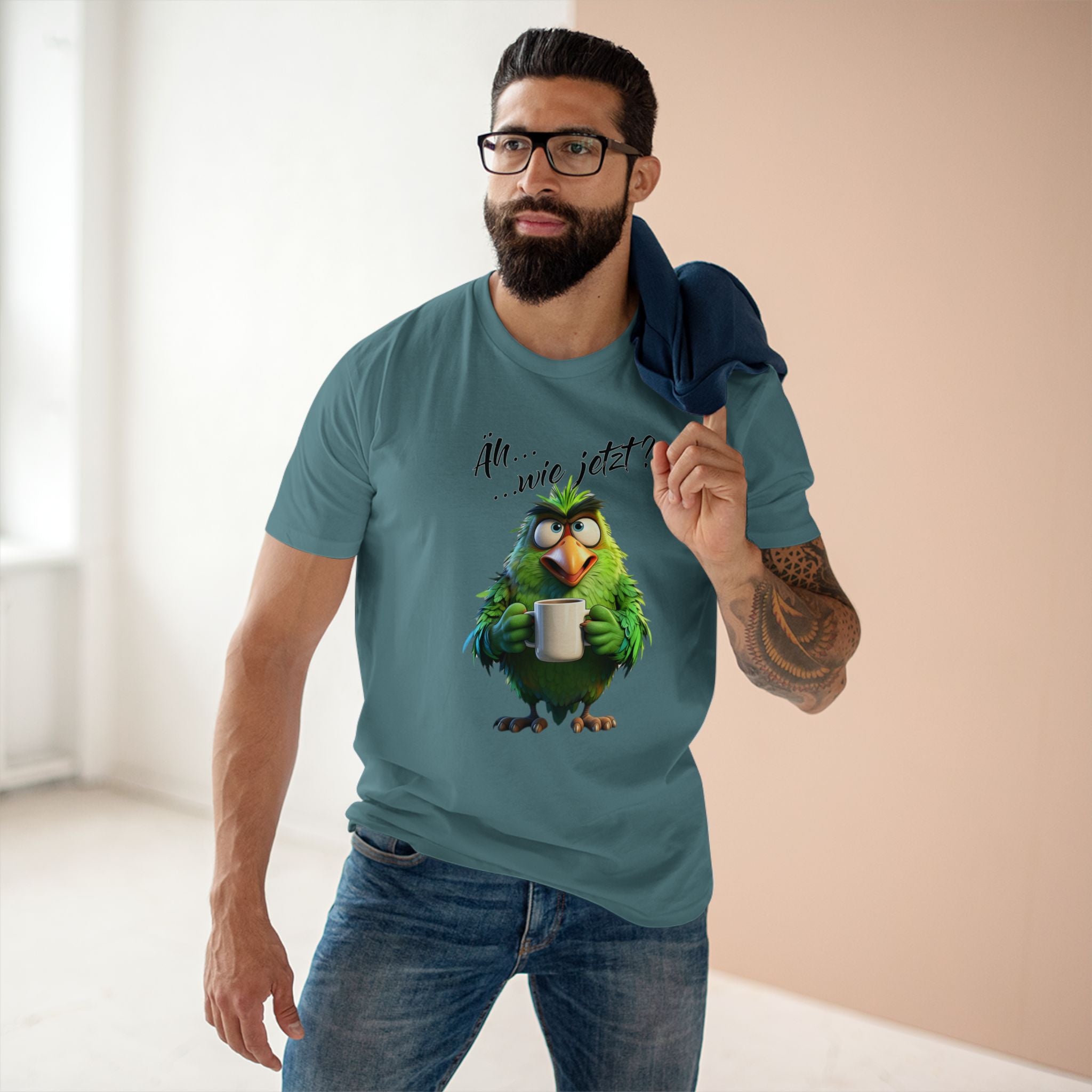 Papagei „Äh...wie jetzt?“ T-Shirt | Humor | Phönix-Potsdam®