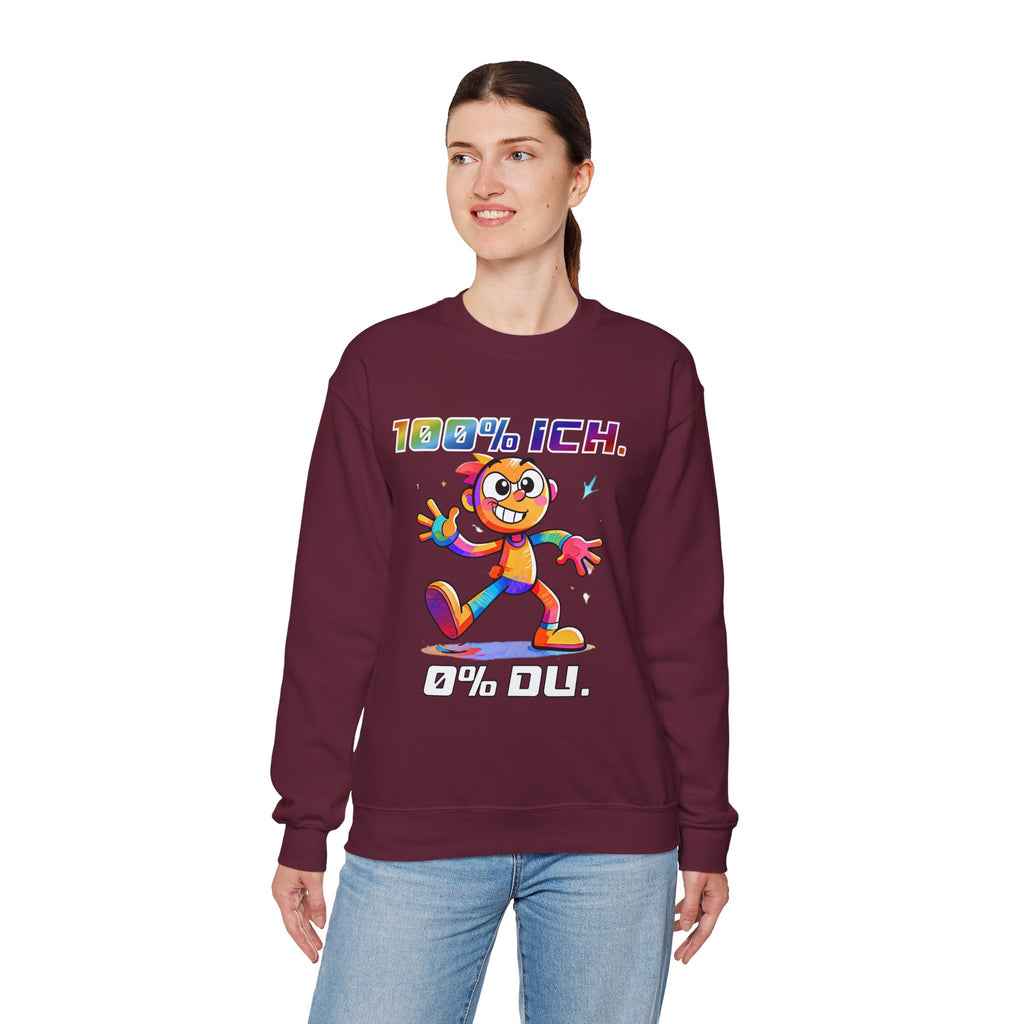 Sweatshirt „100 % ICH – 0 % DU“ | Humor | Phönix-Potsdam®