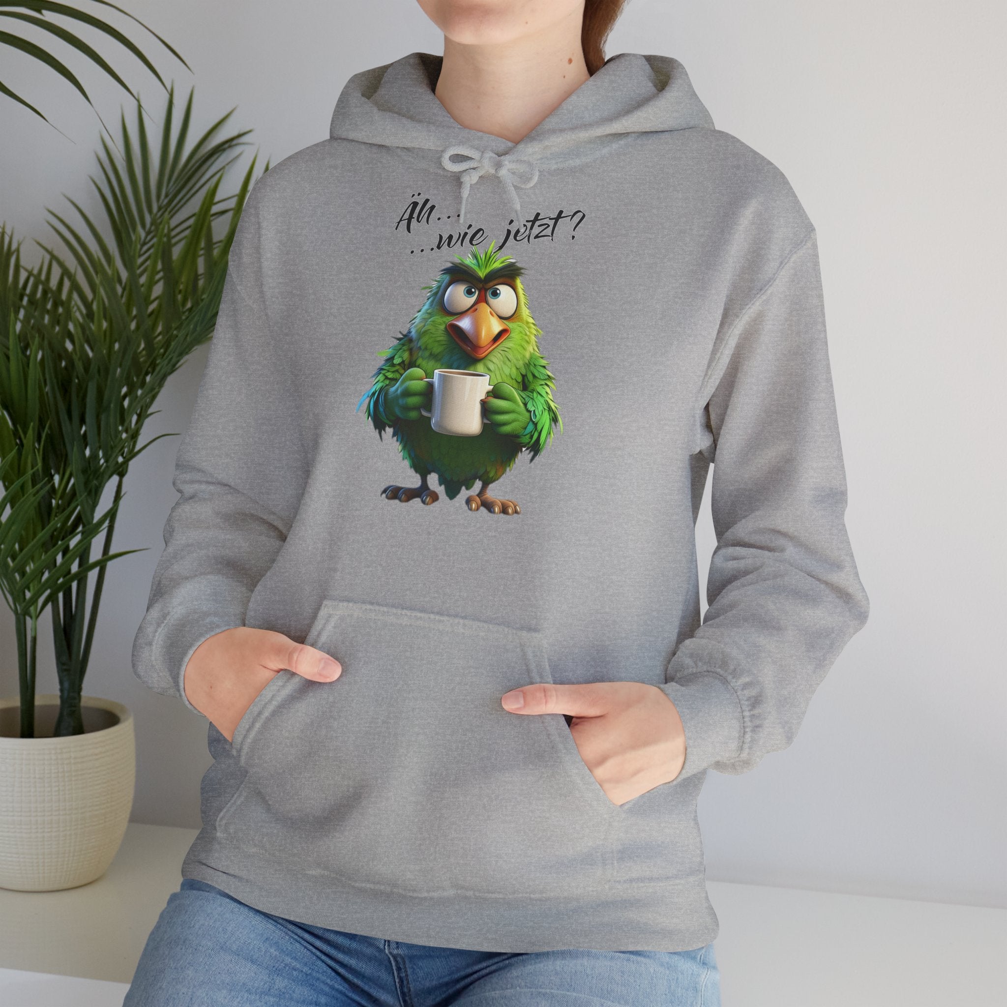 Papagei „Äh...wie jetzt?“ Hoodie | Humor | Phönix-Potsdam®