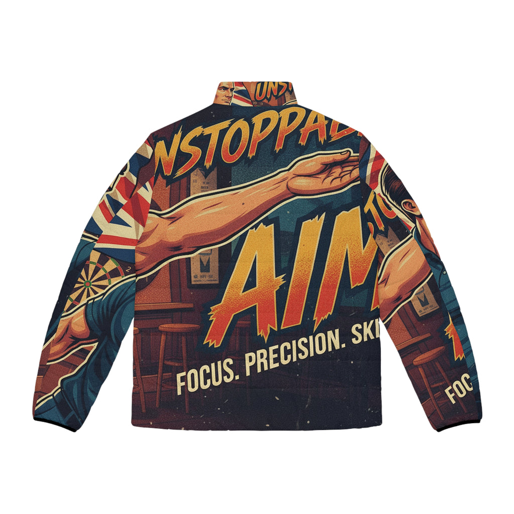 Männer Dart Steppjacke – "Unstoppable Aim" | All-Over-Print | Phönix-Potsdam®
