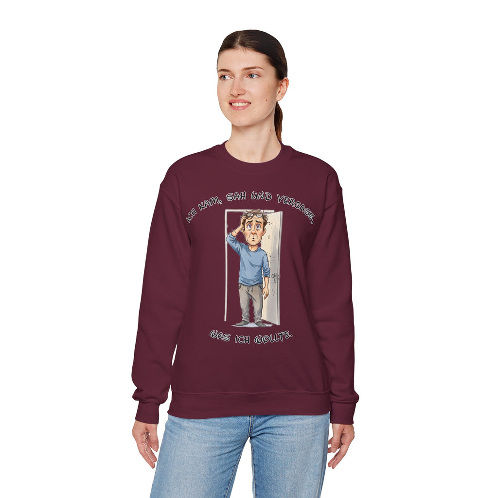 Ich kam, sah und vergaß Sweatshirt | Karikatur | Phönix-Potsdam®