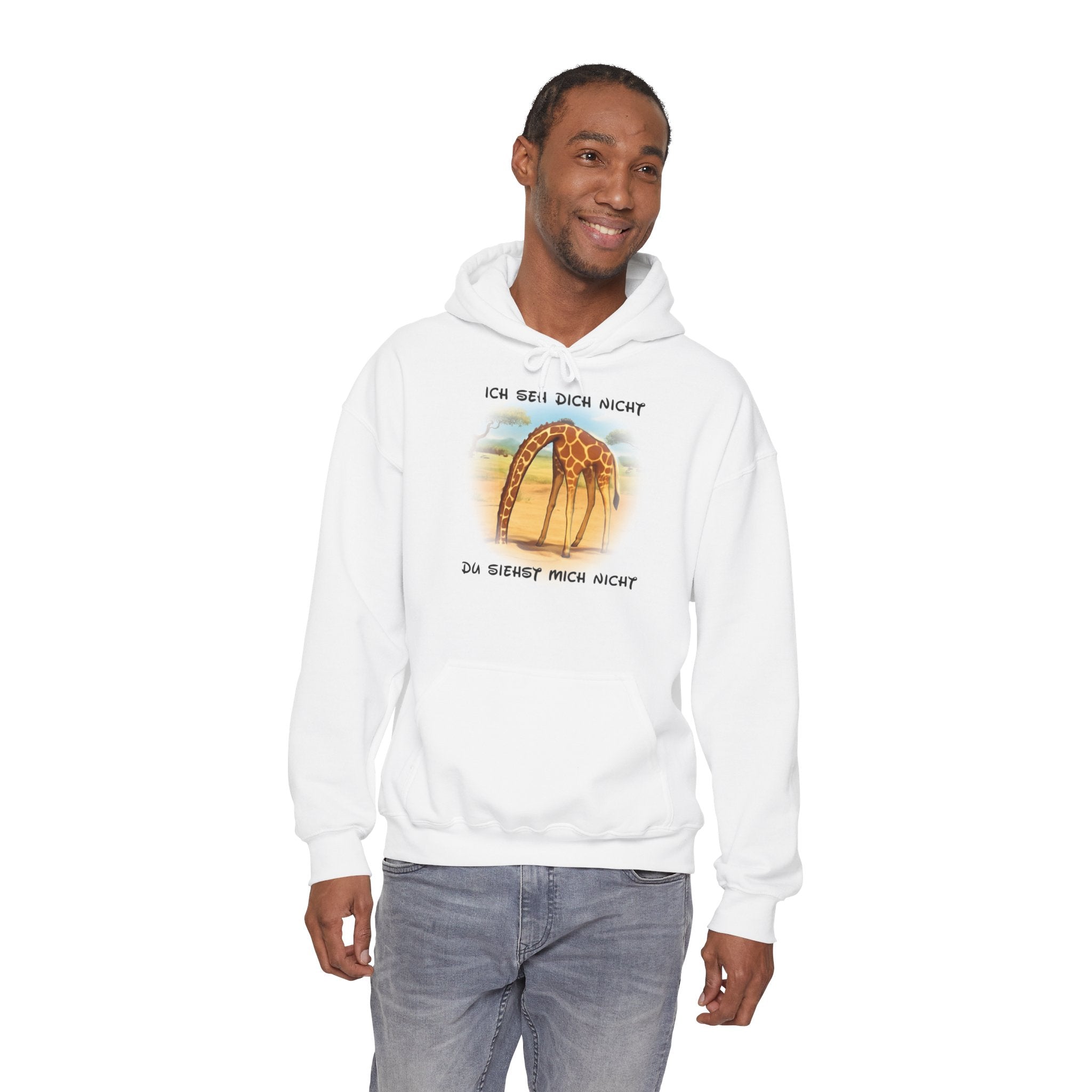 Giraffe Hoodie „Ich seh dich nicht“ | All-Over-Print | Phönix-Potsdam®