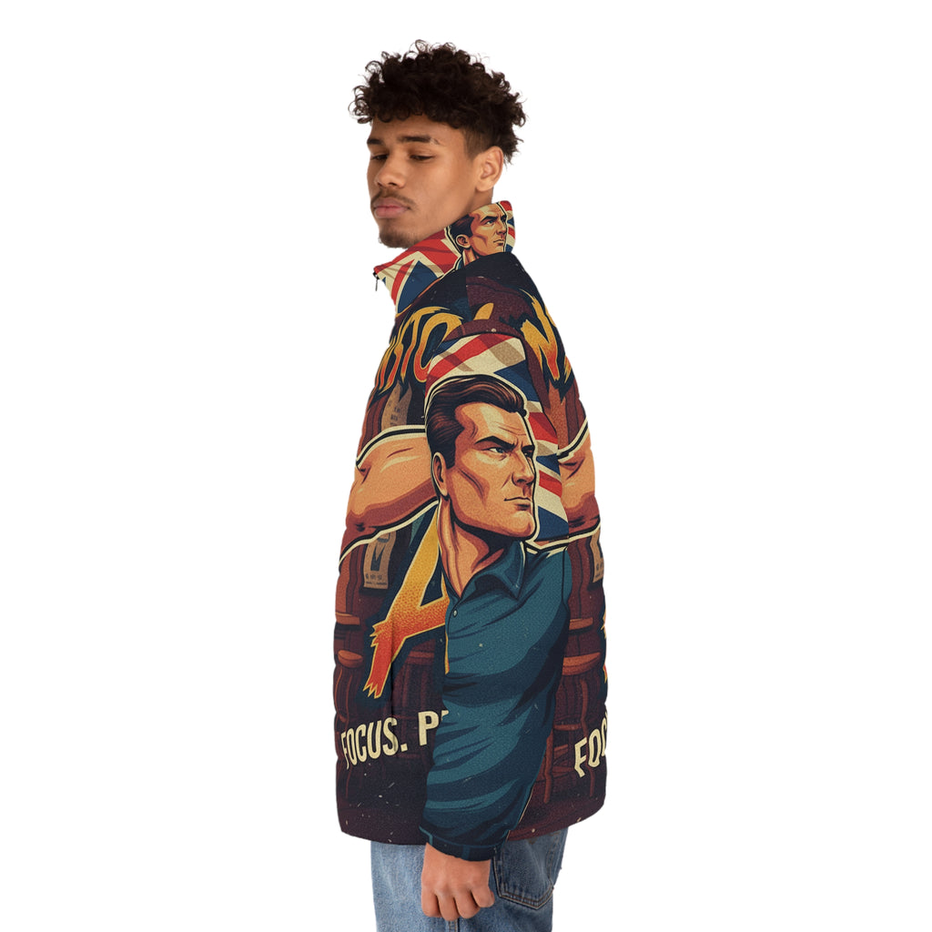 Männer Dart Steppjacke – "Unstoppable Aim" | All-Over-Print | Phönix-Potsdam®