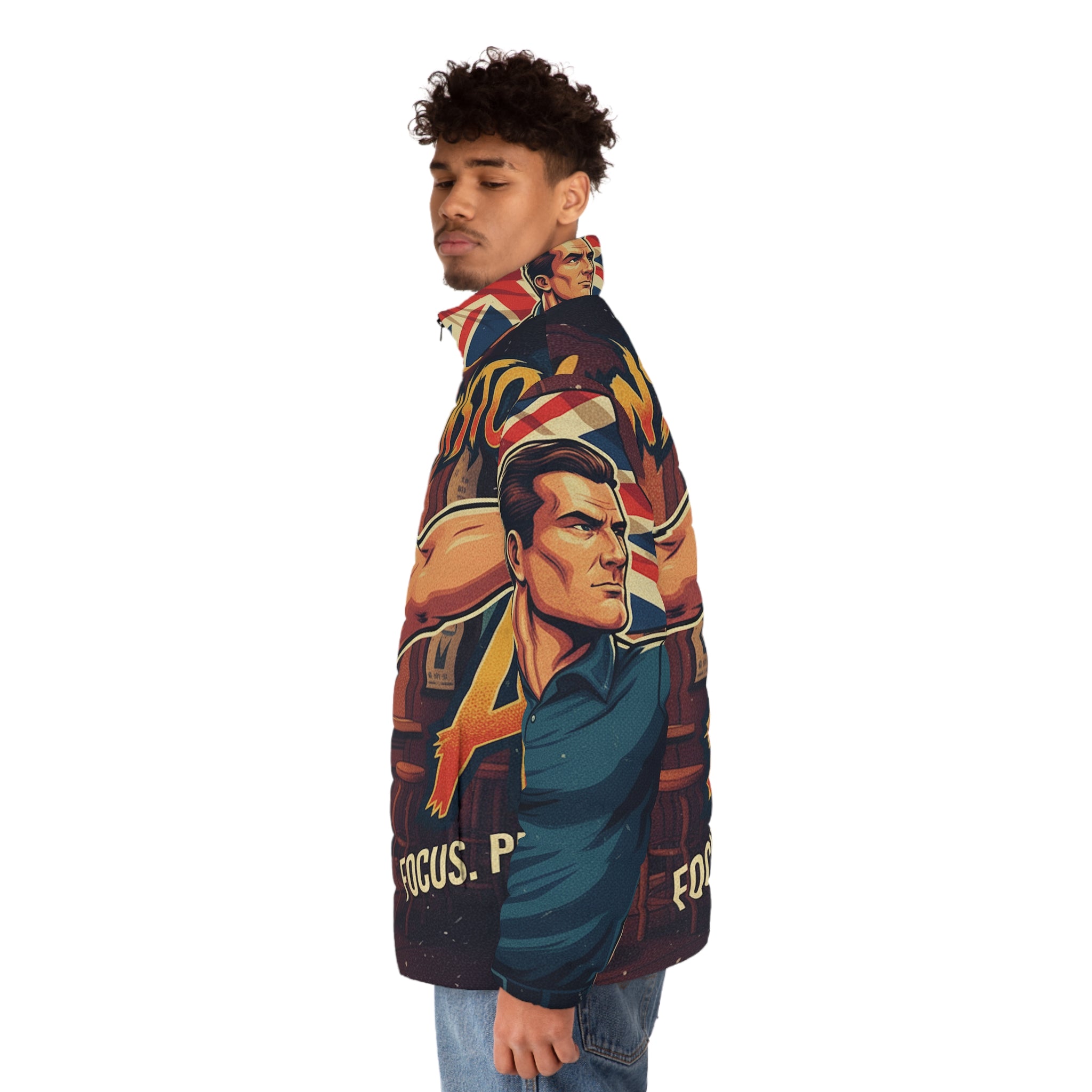 Männer Dart Steppjacke – "Unstoppable Aim" | All-Over-Print | Phönix-Potsdam®