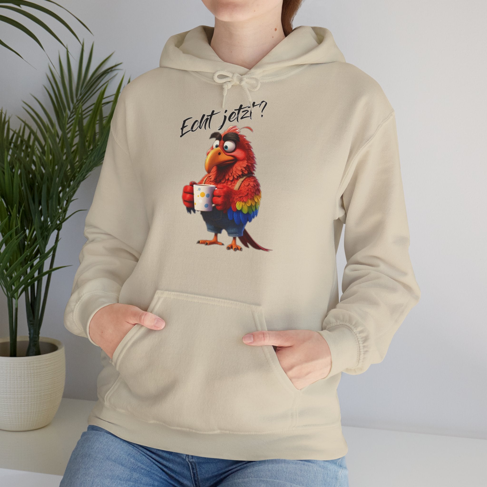 Papagei „Echt jetzt?“ Hoodie | Humor | Phönix-Potsdam®