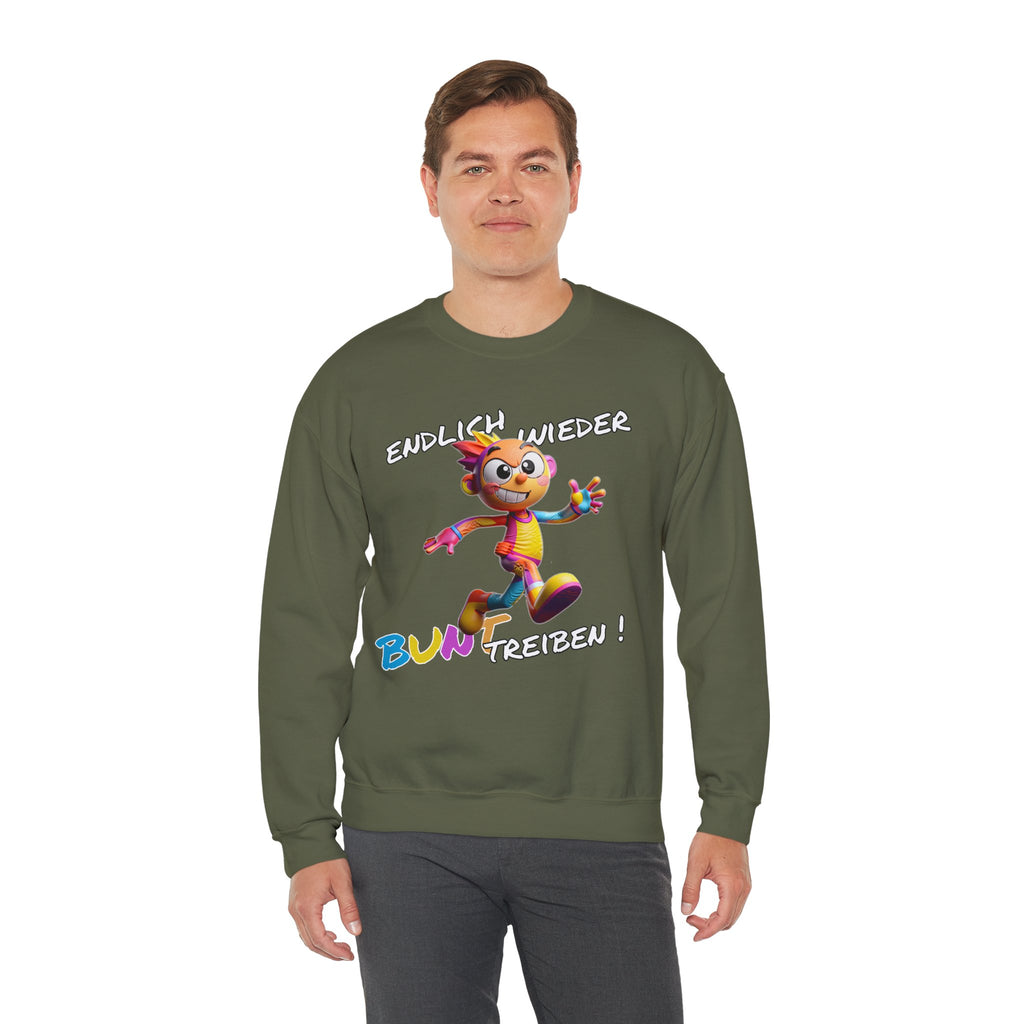 Sweatshirt „Endlich wieder BUNT treiben!“ | Humor | Phönix-Potsdam®